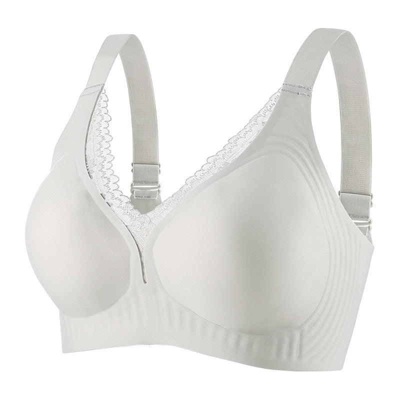 [Big breasts make you look smaller] Seamless underwear for women in summer, thin style, chest-gathering bras to hold side breasts and prevent sagging, large size for fat girls