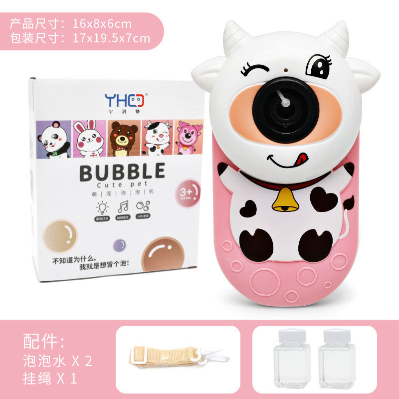 Space Bazooka Bubble Gun Douyin Net Red 69-hole Automatic Handheld Gatling Bubble Machine Colorful Lights