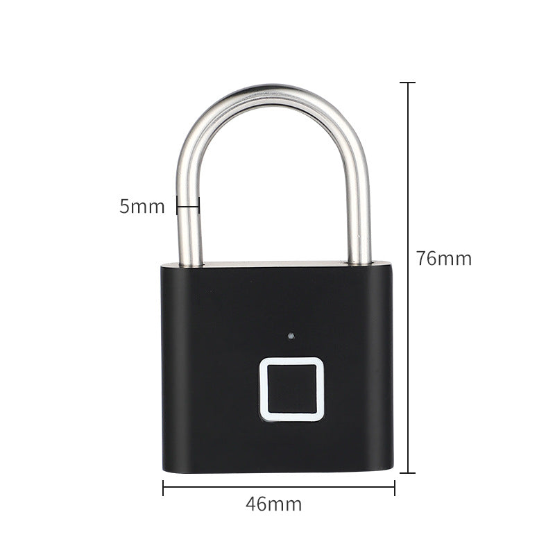 Smart Fingerprint Padlock Outdoor Waterproof Antirust Padlock Smart Electronic Padlock Head Door Anti-theft Combination Lock Cabinet