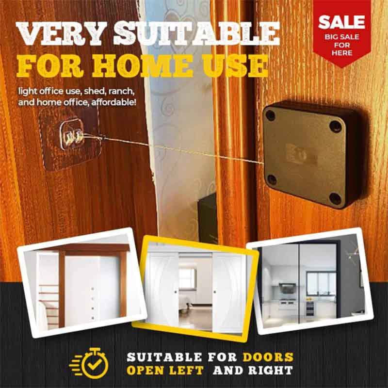 Punch-free Automatic Door Closer Simple Silent Door Closer Automatic Sensor Door Closer
