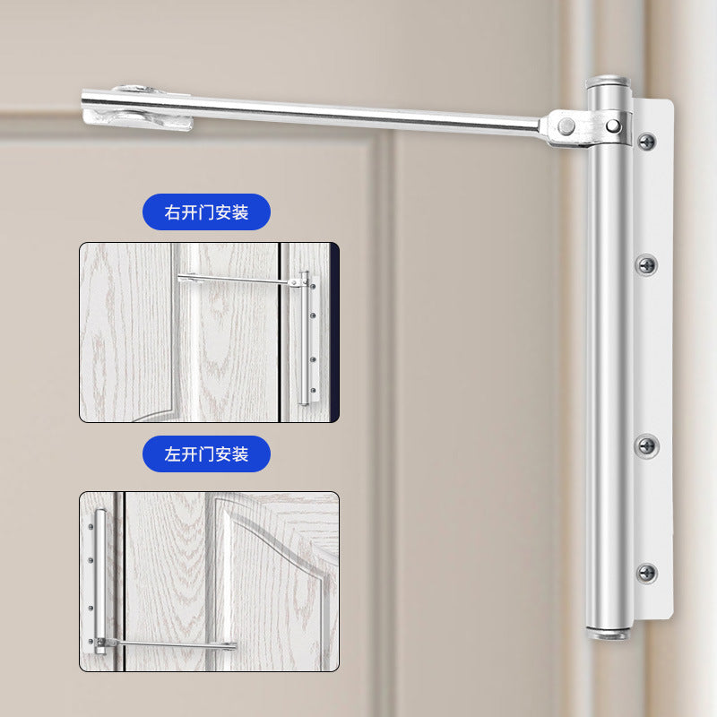 Hotel door stainless steel simple door closer Household light mute buffer adjustable automatic wooden door closer