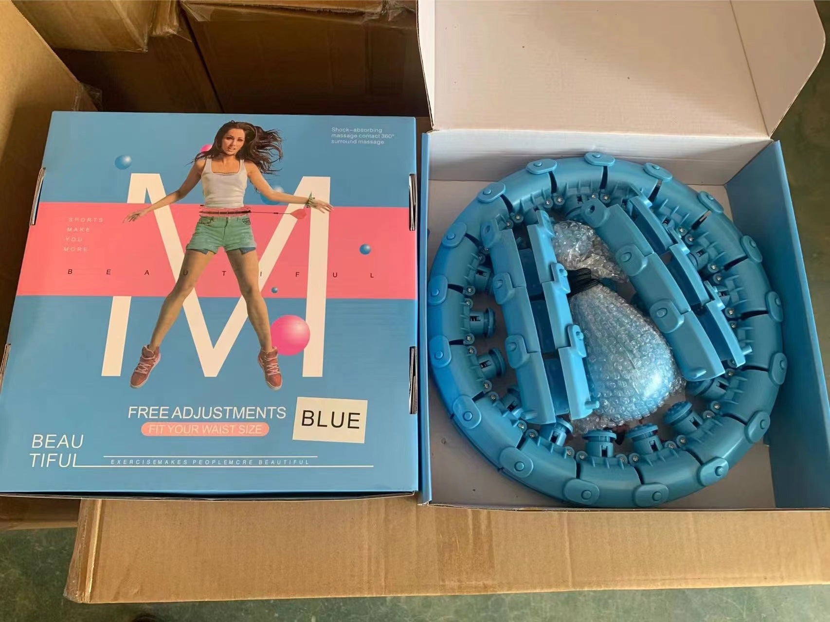 The source manufacturer's smart hula hoop Amazon's explosive model will not fall off the hula hoop detachable and adjustable hulahoop