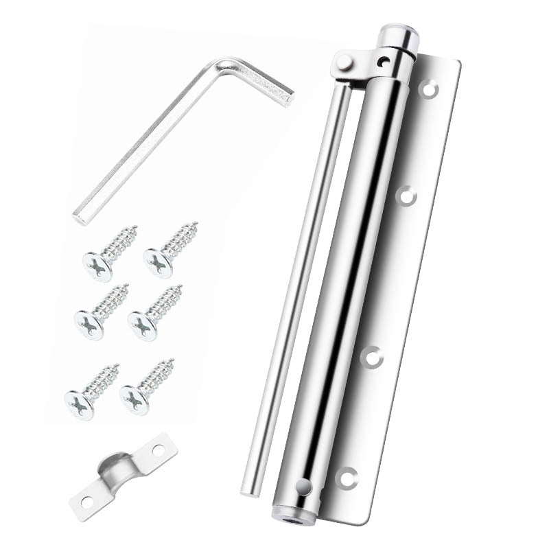 Hotel door stainless steel simple door closer Household light mute buffer adjustable automatic wooden door closer