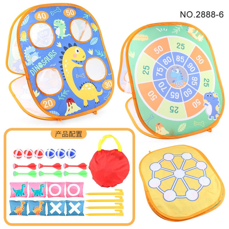 Three-in-one competitive folding goods wholesale set Amazon throwing sandbag tent game throwing toys