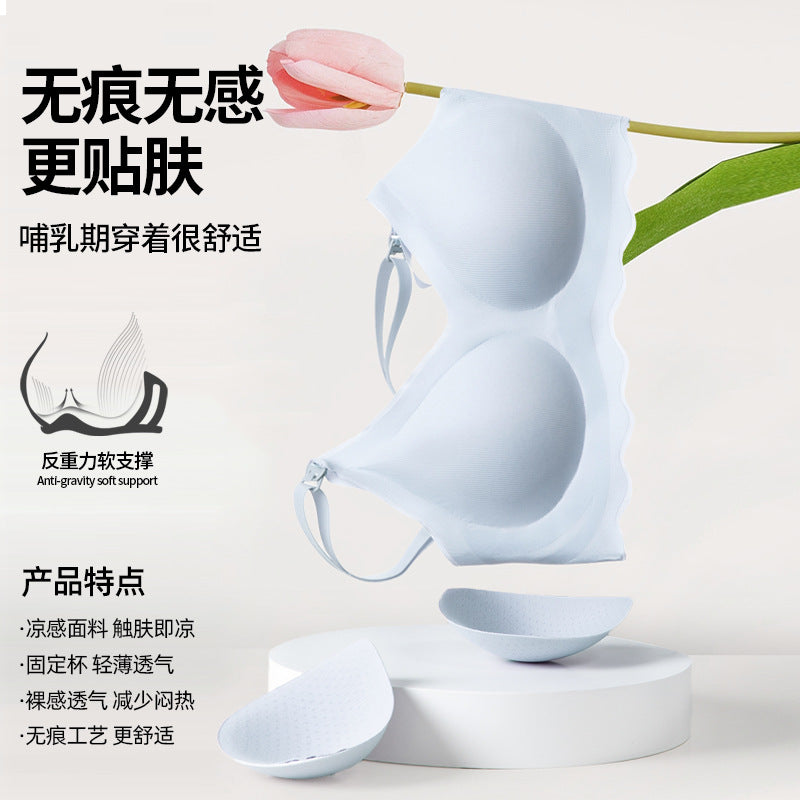 Nursing bra, thin anti-sagging, anti-bulging, high-elastic maternity bra, high-quality nursing underwear, maternity underwear