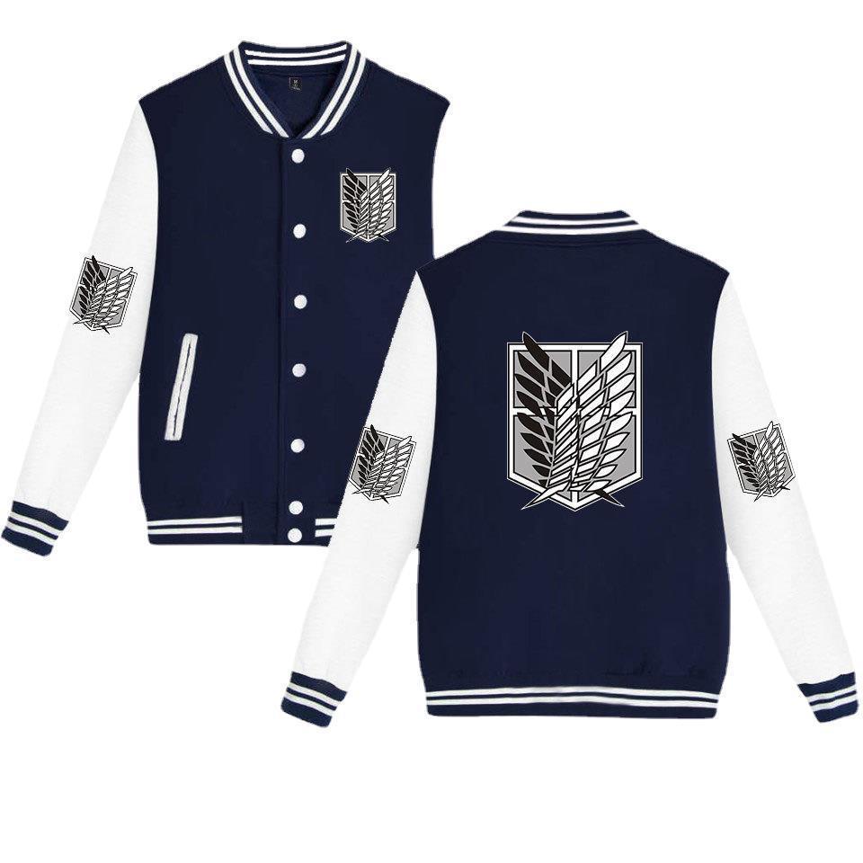 Attack on Titan sweatshirt Allen Wings of Liberty cardigan baseball uniform youth autumn new men's jacket men