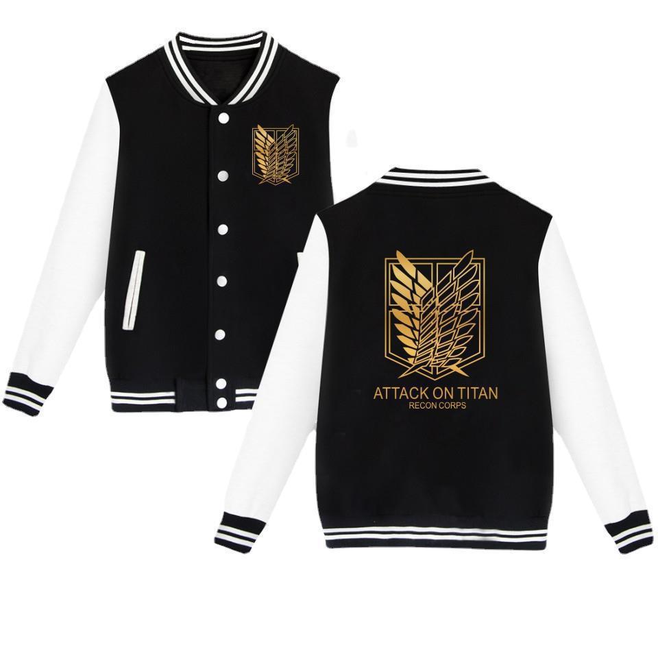 Attack on Titan sweatshirt Allen Wings of Liberty cardigan baseball uniform youth autumn new men's jacket men