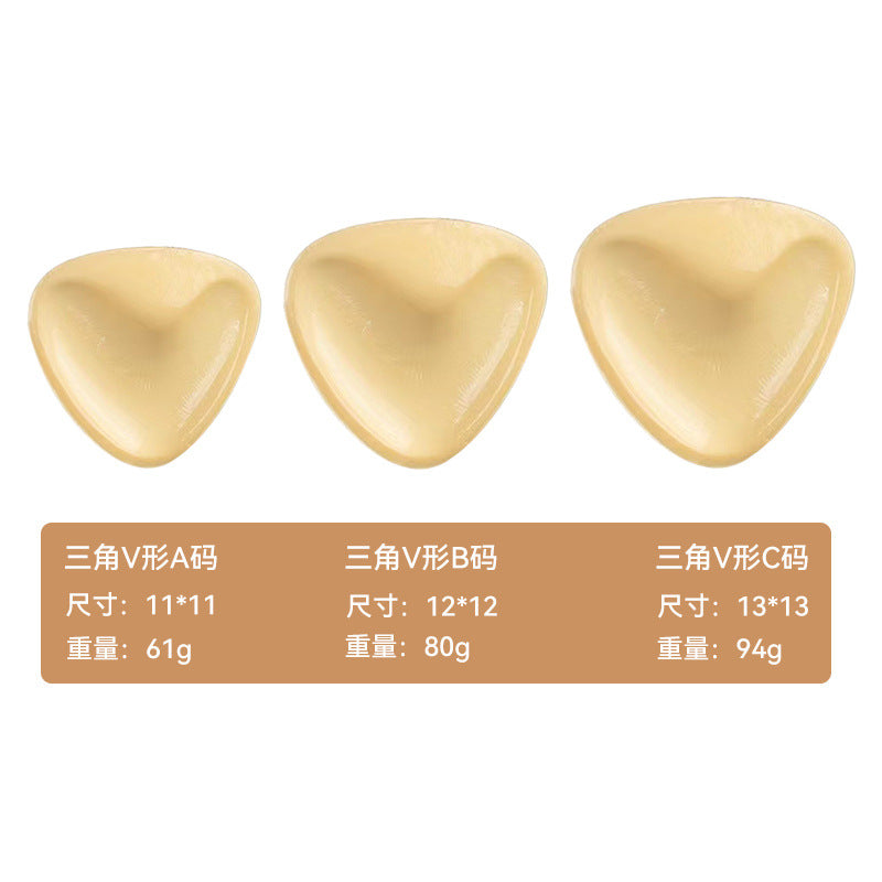 Cross-border self-adhesive double-sided brushed adhesive breast pad underwear women's small chest to show big gathered self-adhesive breast pad double-sided breast sticker wholesale