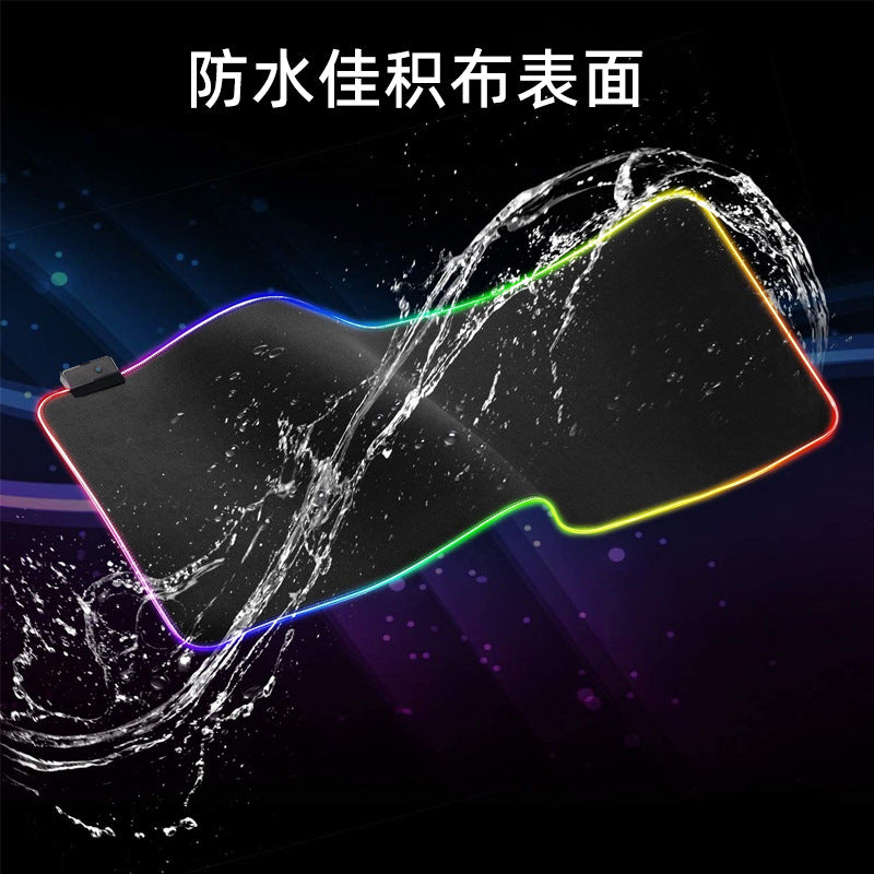 Cross-border spot game pad wholesale boys computer office keyboard pad super large thick e-sports luminous mouse pad